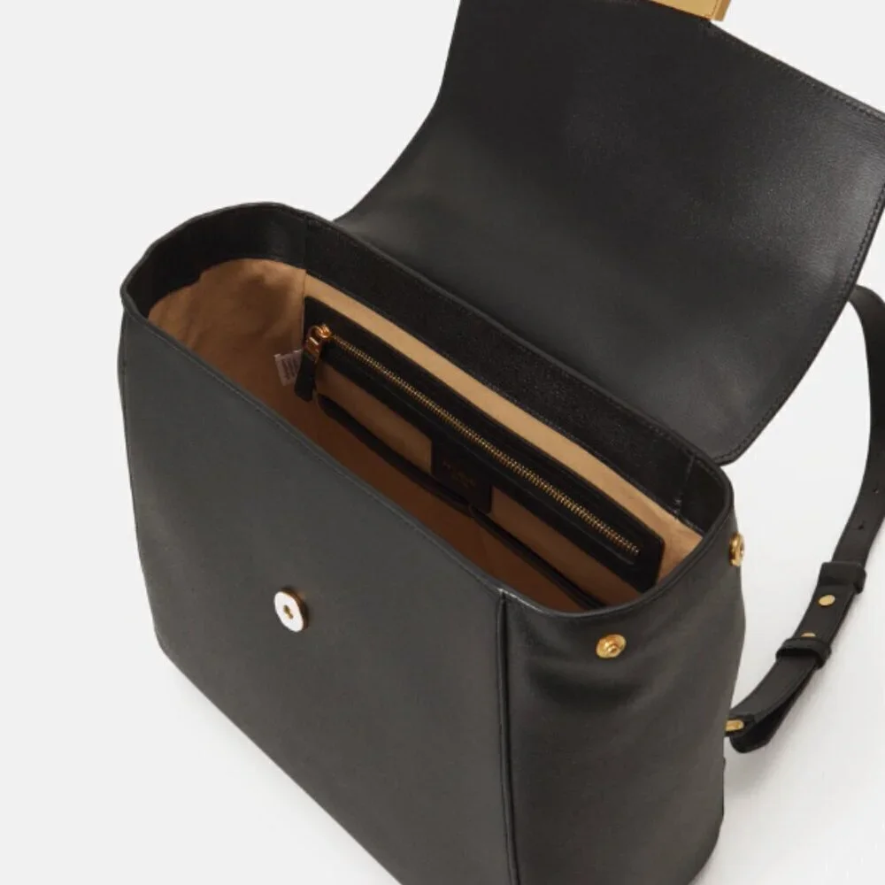 Kate Spade Katy Medium Black Leather Backpack Adjustable Straps